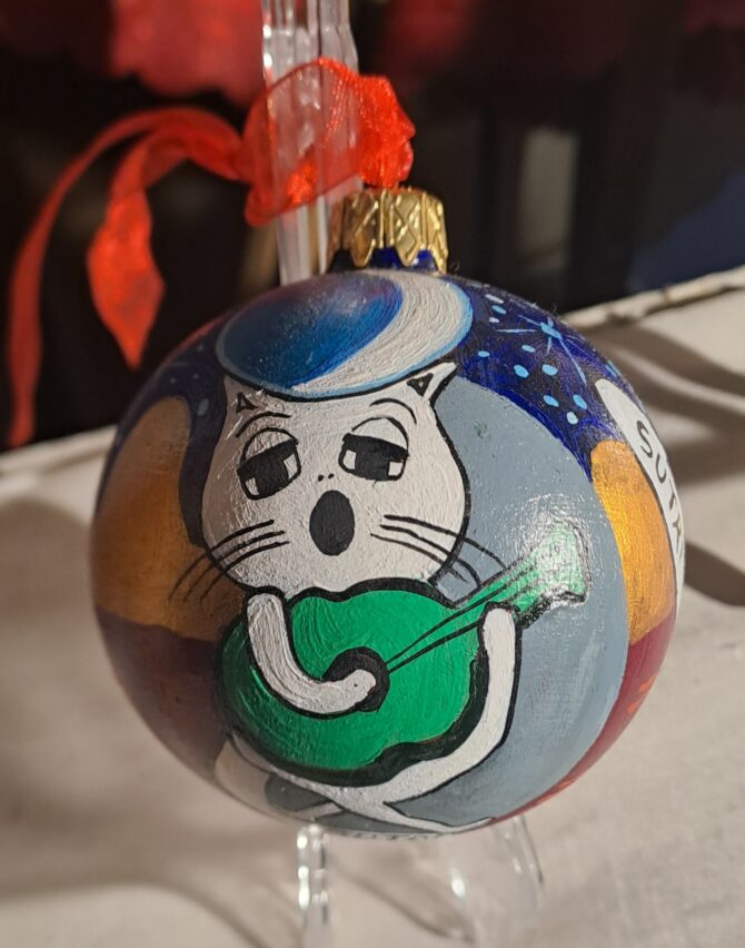 Palla di Natale con i Gatti Suonatori - immagine 3
