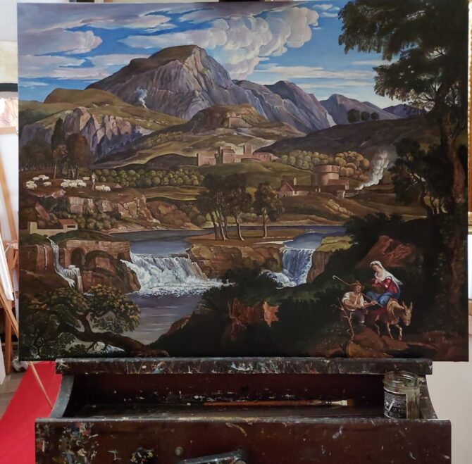 Paesaggio con cascate - COPIA D’ARTE DA ORDINARE