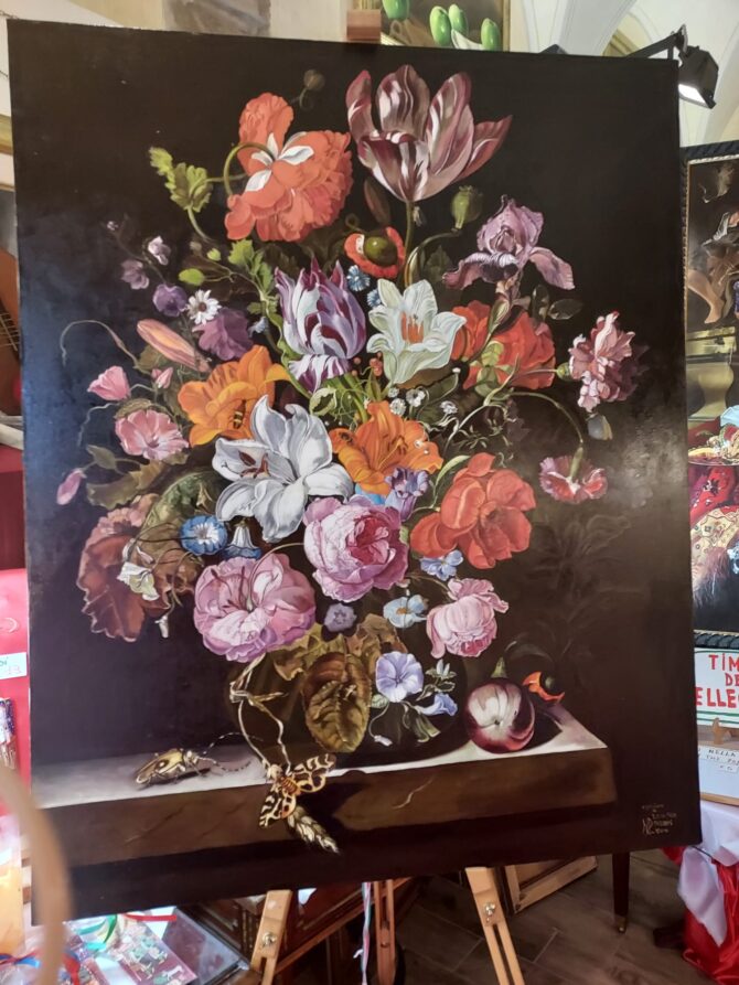 Natura morta con rose - COPIA D’ARTE DA ORDINARE